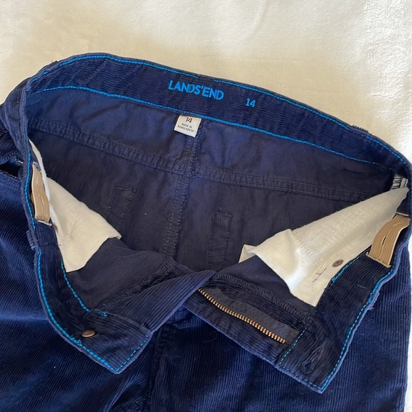 LANDS END boys cords navy.  SZ 14 Boys, like new condition - Picture 7 of 14